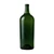 12 Liter Glass Claret Wine Bottle, Cork Finish, Oak Green  - 406089