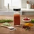 4 oz Clear Square Glass Spice Jar (Black Cap) - SP4SQB