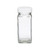 4 oz Clear Square Spice Jar & White Lid - SP4SQ