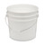 3.5 gal White HDPE Plastic 80ml Pails (Lid Not Included) - 1141T42