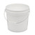 2 gal White HDPE Open Head Pails - 1141T64-B