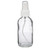4 oz Clear Glass Boston Round Bottles (White HDPE Atomizer) - BC424AW-24