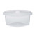 12 oz Clear PP Plastic Square Snap-Lock Containers - 2332T43-B