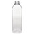 32 oz Clear PET Square Beverage Bottles - front view