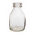 16 oz Clear Glass Short Milk Bottles (Cap Not Included)