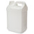 2.5 gal White HDPE Plastic F-Style Containers angled 2.5 gal White HDPE Plastic F-Style Containers angled
