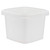 48 oz White PP Plastic Square Snap-Lock Container 48 oz White PP Plastic Square Snap-Lock Container