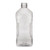 64 oz Clear PET Plastic Square Gripper Beverage Bottles - view of grip side 64 oz Clear PET Plastic Square Gripper Beverage Bottles - view of grip side