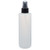 8 oz Natural HDPE Cylinder Round Bottle & Black Atomizer - CR8AB