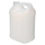 2.5 gal Natural HDPE Plastic F-Style Containers (White Screw Top Cap) - 3132B17
