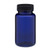 4 oz Blue PET Plastic Wide Mouth Packer Bottles (Black Screw Top Cap) - 3369B03BLU