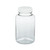 8.5 oz Clear PET Plastic Wide Mouth Packer Bottles (White Screw Top Cap) - 3369B07CLR