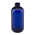 8 oz Blue PET Plastic Boston Round Bottles (Cap Not Included) - 3371B07-BBLU