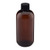8 oz Amber PET Plastic Boston Round Bottles - 3371B07ABR