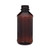 4 oz Amber PET Plastic Modern Round Bottle