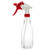 16 oz Clear PET Plastic Carafe Spray Bottles (Red Trigger Sprayer) - 3493B22