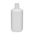 32 oz White HDPE Plastic Boston Round Bottles (Cap Not Included) - 35136-B