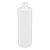 8 oz White HDPE Plastic Cylinder Bottles (Cap Not Included) - 3560B13-BWHT