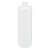 16 oz White HDPE Plastic Cylinder Bottles (Cap Not Included) - 3560B21-BWHT