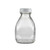 16 oz Clear Glass Short Milk Bottles (White Tamper-Evident Cap) - 3800B03