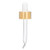 20-400 Gold Metal Collar Curved Tip Dropper Cap (2.75in Glass Pipette) - X20-400G4 