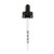 20-400 Black PP Plastic Child-Resistant Capable Graduated Dropper Caps, 3.5in Pipette