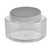 8 oz Clear PET Plastic Oval Designer Jars (White Screw Top Cap) - 9121B05CLR