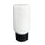 2 oz White MDPE Plastic Tottle Tubes with Black Cap