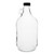 64 oz Clear Glass Growler with Finger Loop & Cap