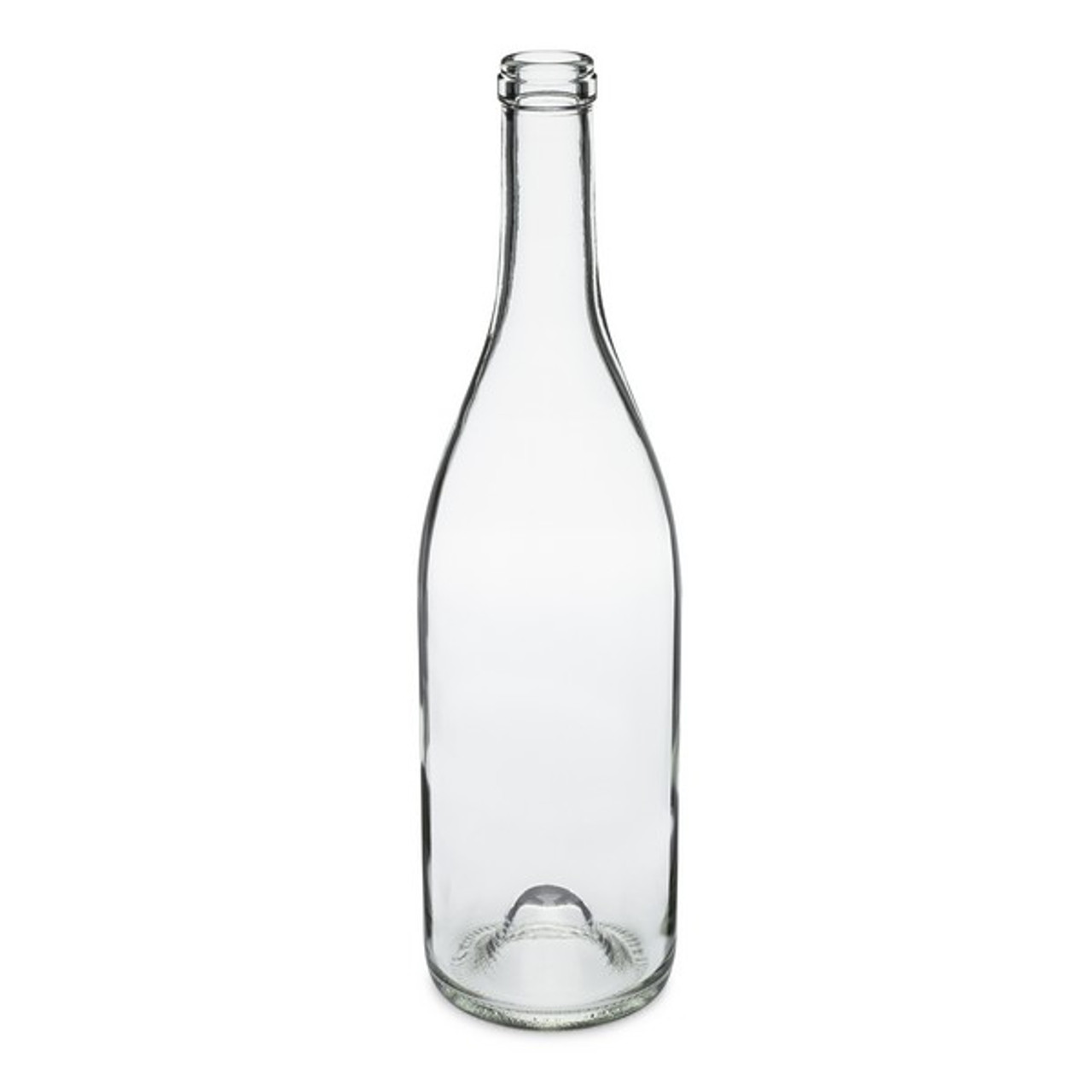 750 ml Glass Burgundy Wine Bottles, Cork Finish, Flint Berlin