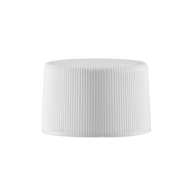 24-414 Fine Ribbed PP White Cap | Berlin Packaging