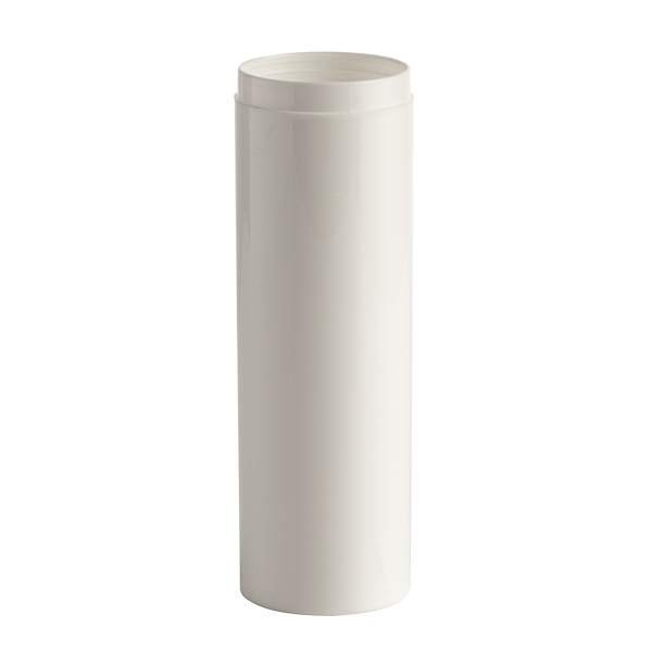 75a-ml White PP Round Mezzo Cylinder Bottle - Opaque for Labeling