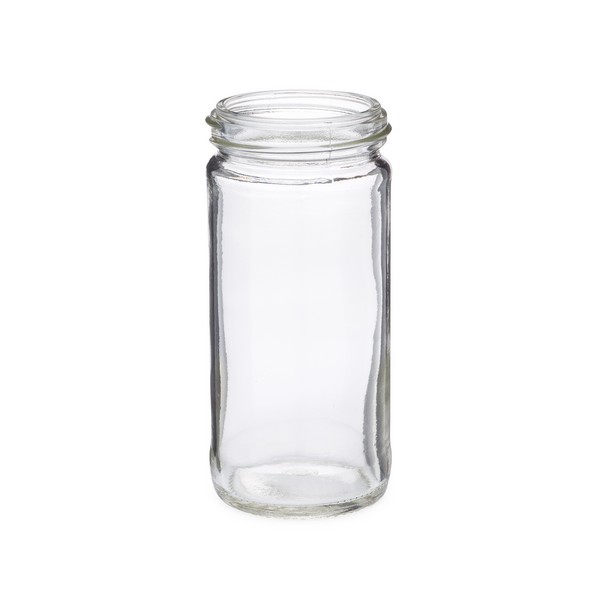 4 oz Clear Glass Spice Jars (White PP Cap) - SP4