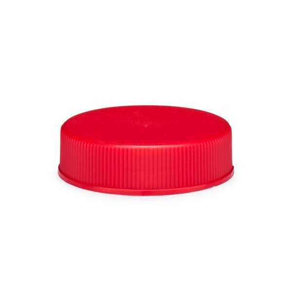 38-400 Red PP Ribbed Screw Top Caps (Foam Liner) | Berlin Packaging