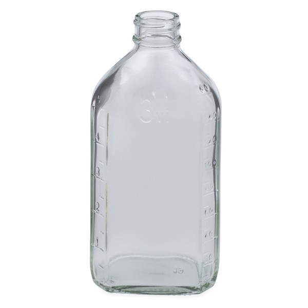 Clear Boston Round Glass Bottles - 6 oz - ULINE - Case of 24 - S-24698