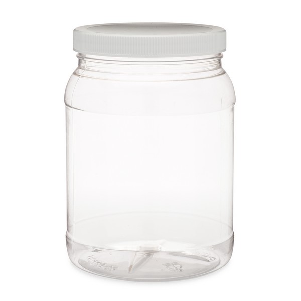 16 oz PET Plastic Wide Mouth Straight Sided Jar - Clear