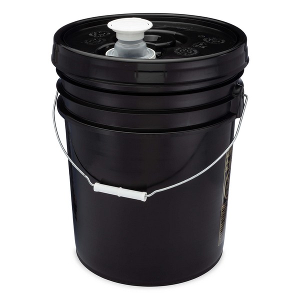 5 gal Black HDPE UN Rated Bucket Spout Lid Berlin Packaging