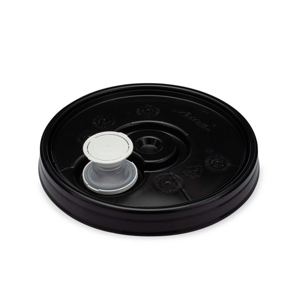 Black Plastic 80lt Bin and Lid - RBR