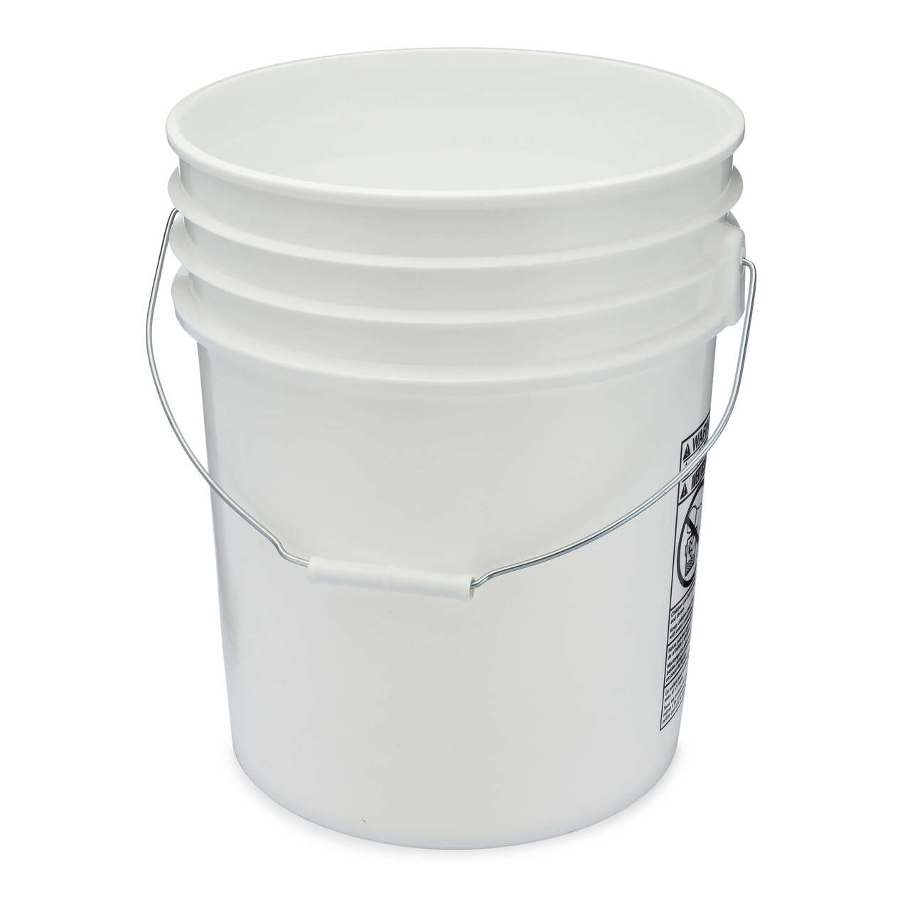 5 gal White HDPE Open Head Lightweight Buckets