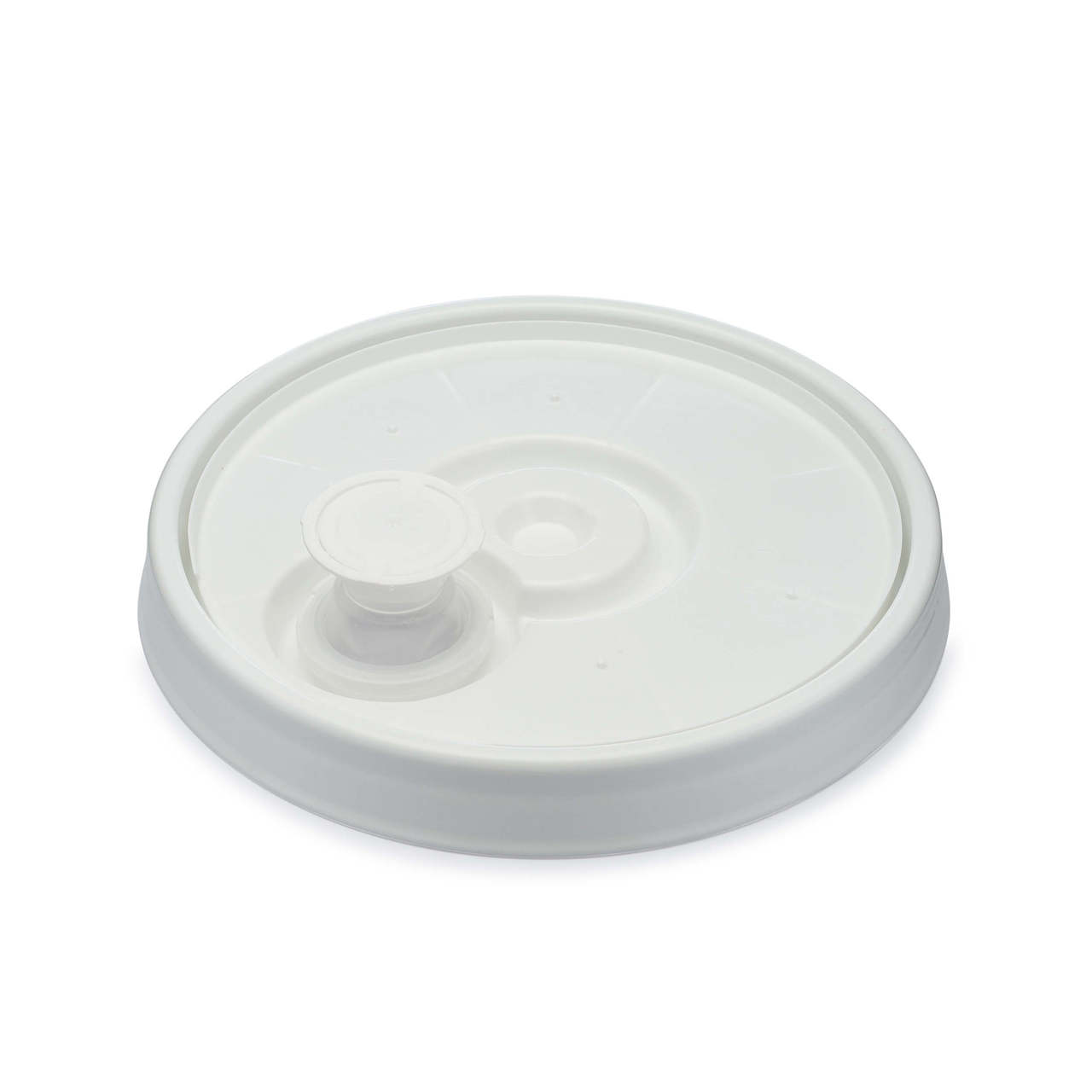 5gal White HDPE Plastic 90ml Buckets (EZ Lid & Spout) - White