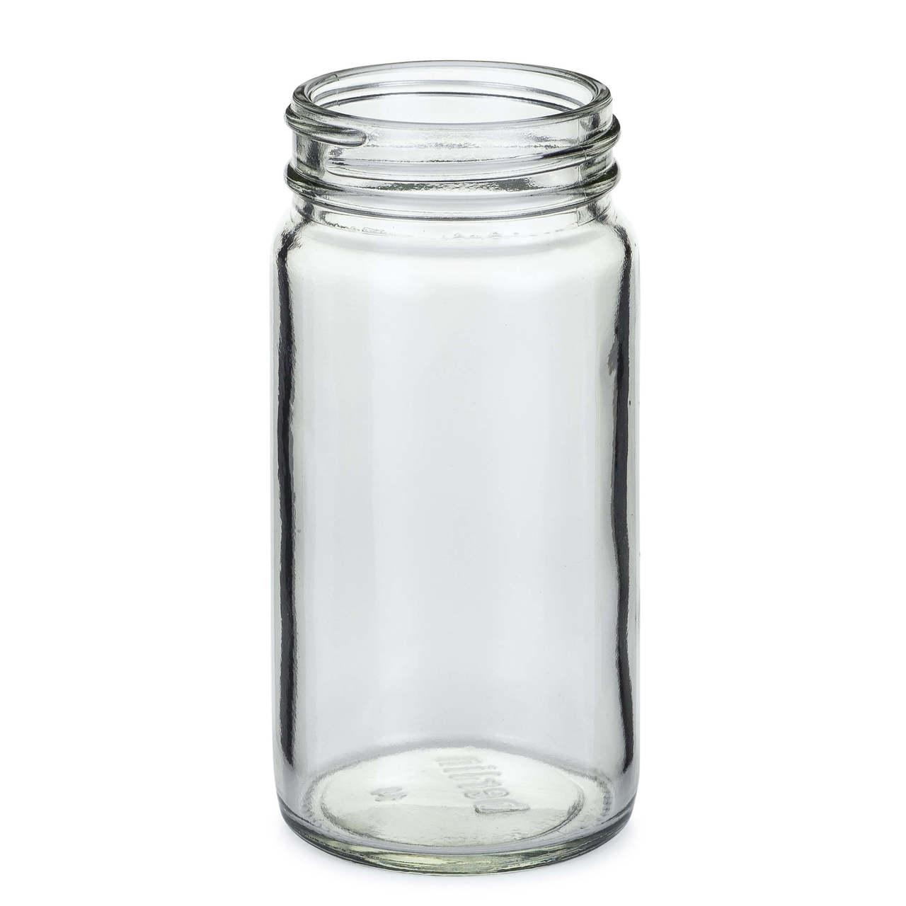 4 oz Clear PET Spice Bottles w/ Red Unlined Caps and Sifter Fitments