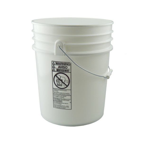 5 gal White HDPE Plastic 90ml Pails (EZ Lid) | Berlin Packaging
