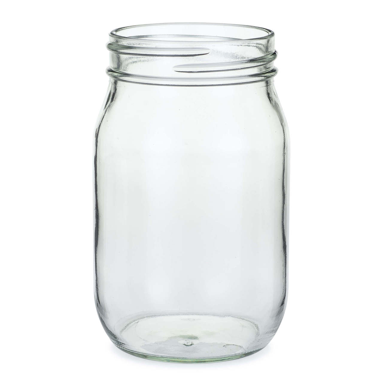 16 oz Eco Mason Glass Jar with Gold Button Lid