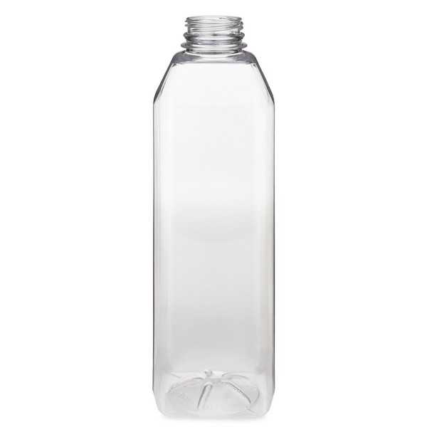 32 oz Clear PET Square Beverage Bottle | Berlin Packaging