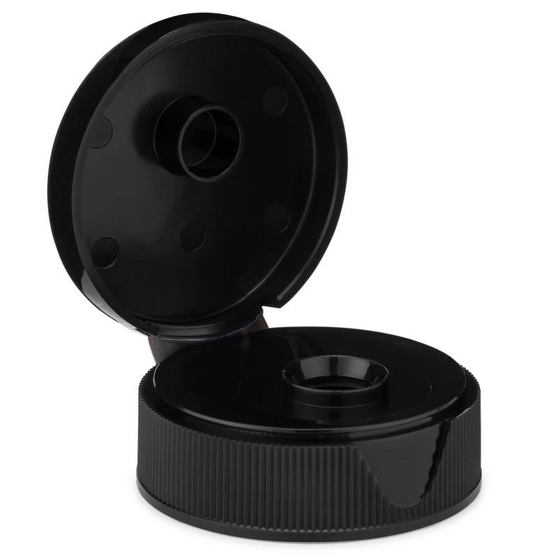 38-400 Black PP Plastic Flip Top Caps | Berlin Packaging