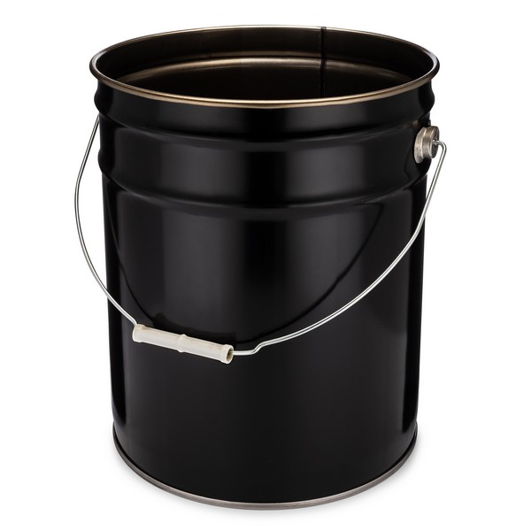 UN Rated Natural 5 Gallon Bucket w/Metal Handle & Lid w/Rieke Pour