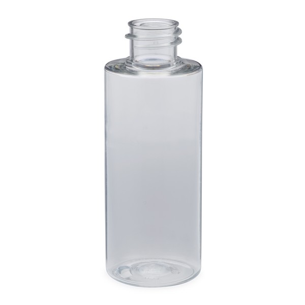 Cylinder 8 oz. Clear Plastic Bottle (PET) with Black Foam Liner