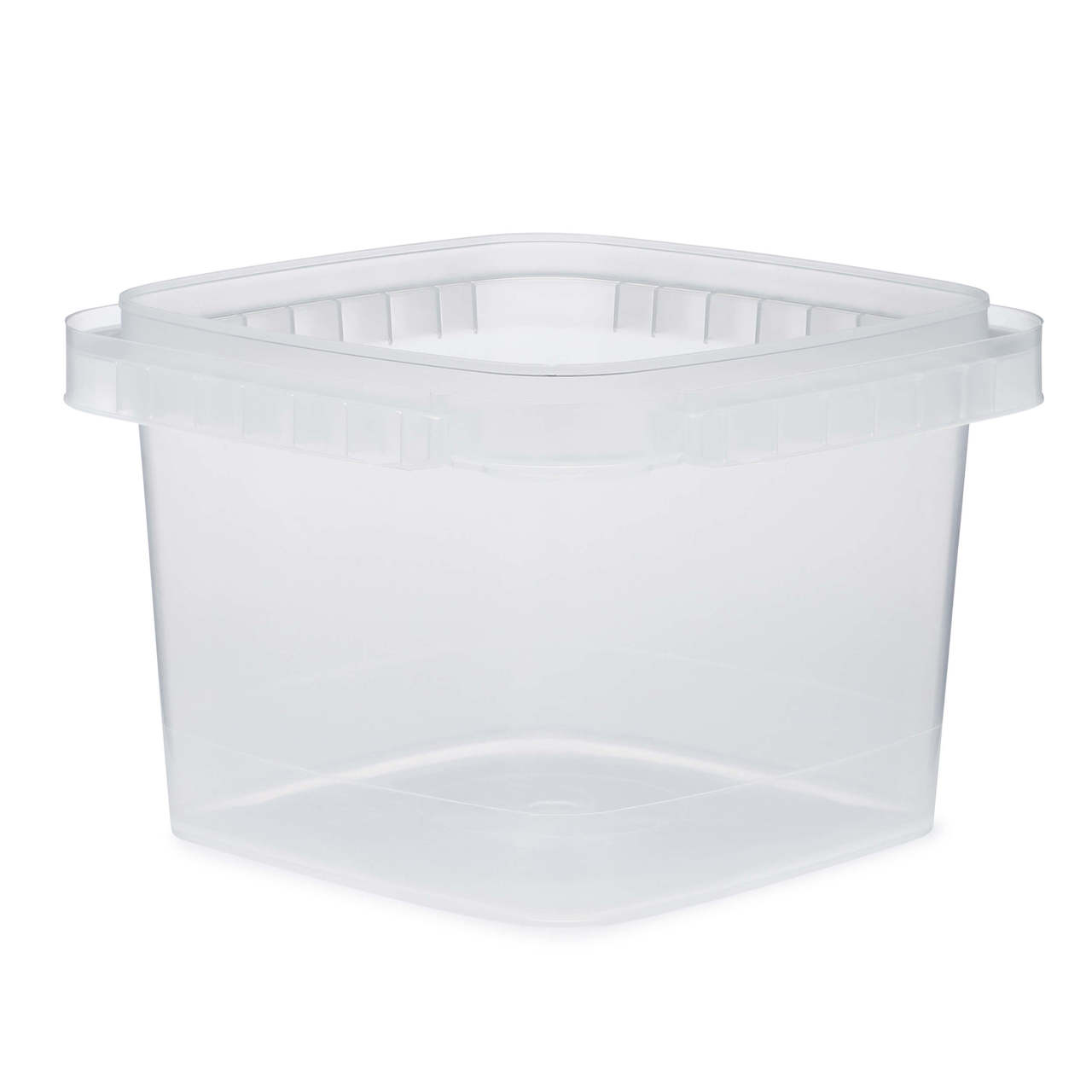 48 oz White PP Plastic Round Snap-Lock Containers (Tamper-Evident Lid) -  2332T09