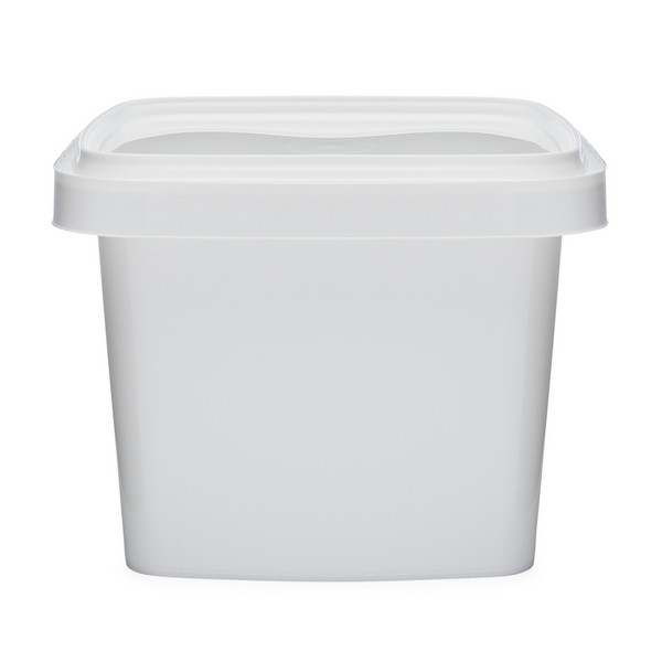 48 oz White PP Plastic Round Snap-Lock Containers - White BPA Free