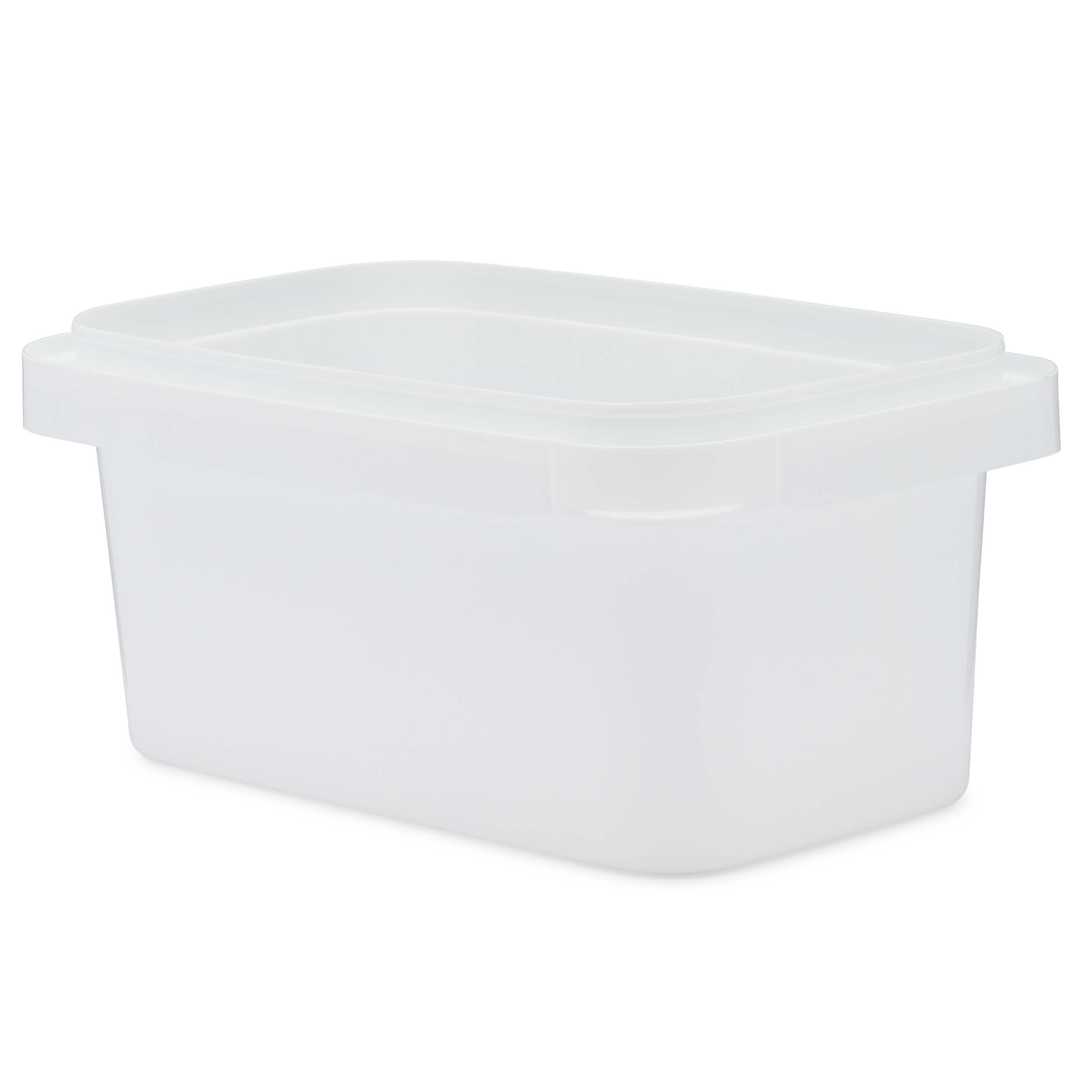 16 oz White PP Oblong Snap-Locks with Lid | Berlin Packaging